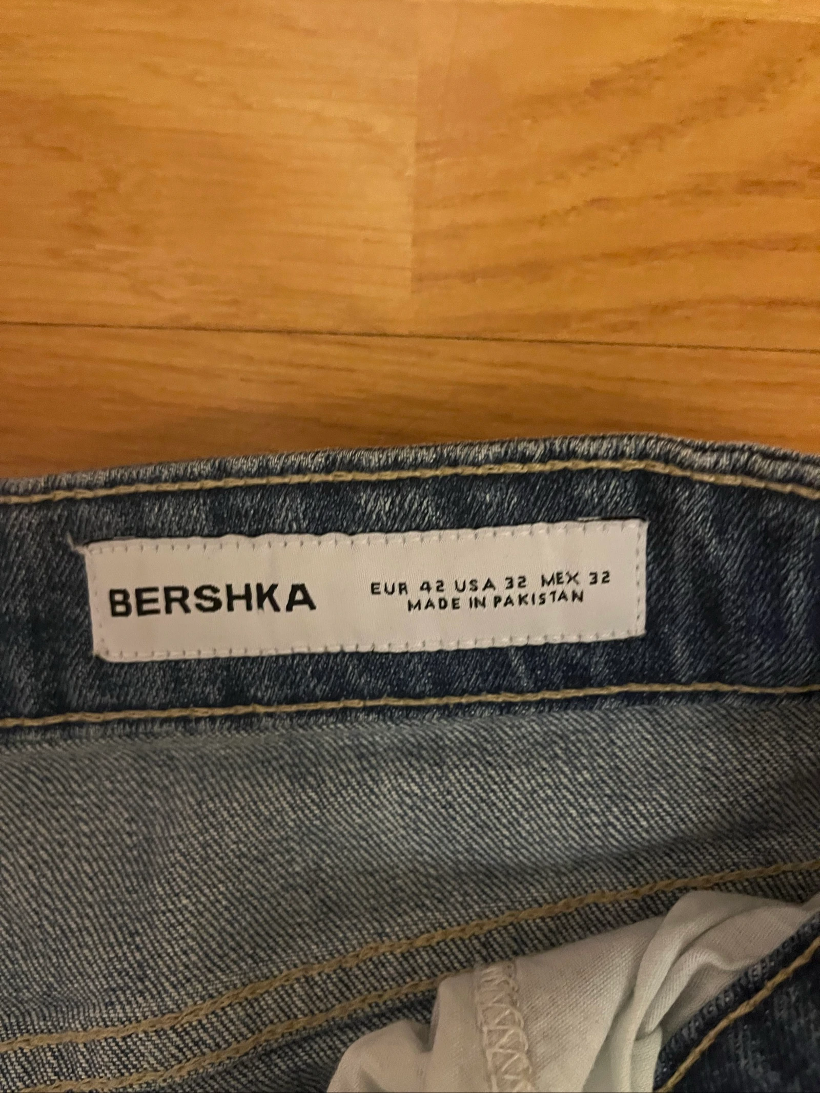 Blauwe verwijde jeans – photo 2